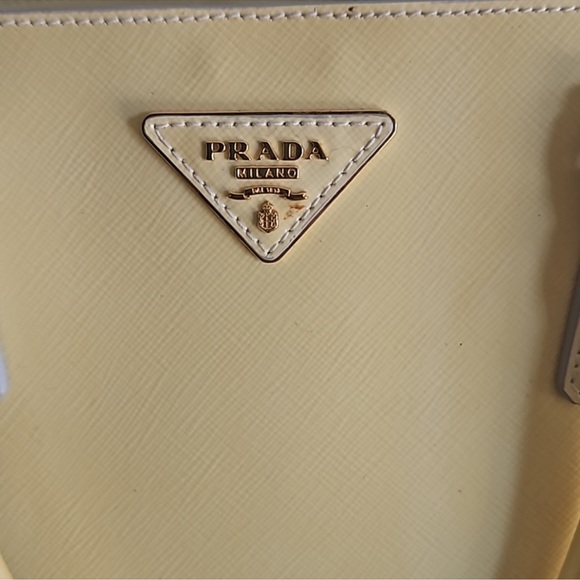 Prada Yellow Leather Tote Bag - Picture 3 of 11
